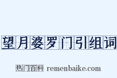 望月婆罗门引组词是什么意思的图片